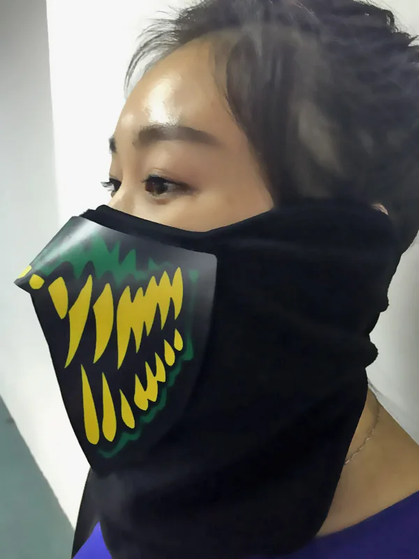 Popular sound activated led mask, design of party face mask
