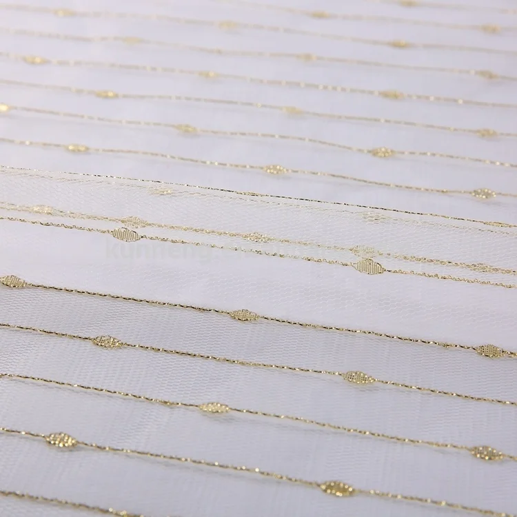 
wholesale ripstop glitter mesh teal and gold mexico 100% nylon net Venice lace fabric per meter 