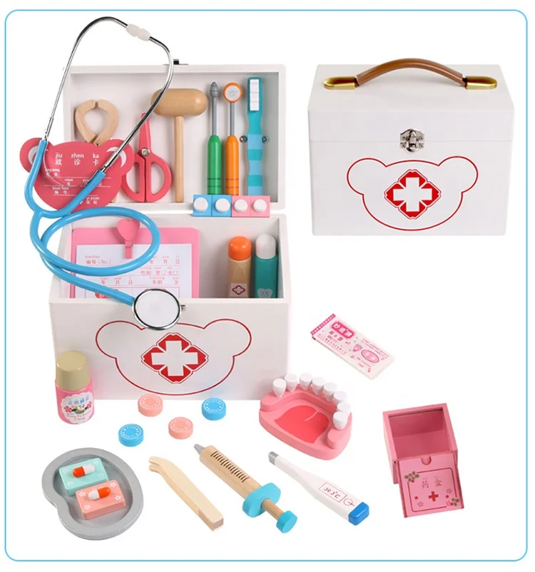 Игрушка для ролевых врачей, деревянная игрушка для косплея, имитация стоматолога, аксессуары, инструменты, набор врачей, игрушка для ролевых игр