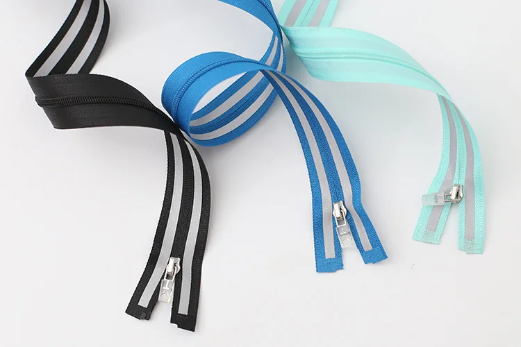 
No.5 Reflective luminous reversible invisible nylon zipper for sport joggers 