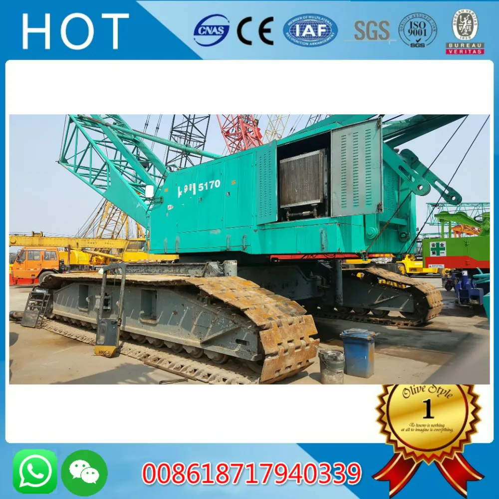 Гусеничный кран Kobelco 150 5170 тонн для продажи, высококачественный гусеничный кран Kobelco 100t 5100 для продажи