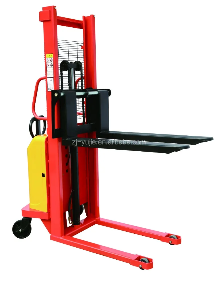 Cheap material handling equipment supplier 2 ton semi electric forklift stacker
