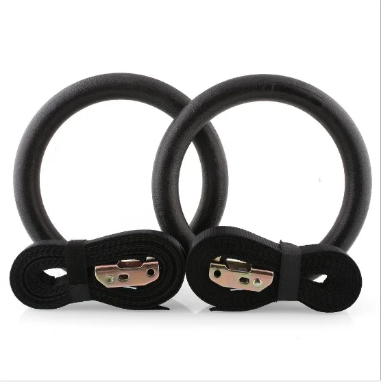 Supplying real Wooden Gym Rings with Colorful Strap