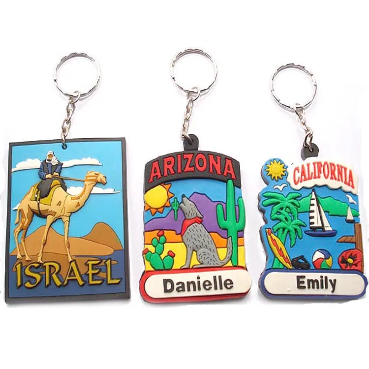 Promotional 2D custom shaped soft pvc keychain