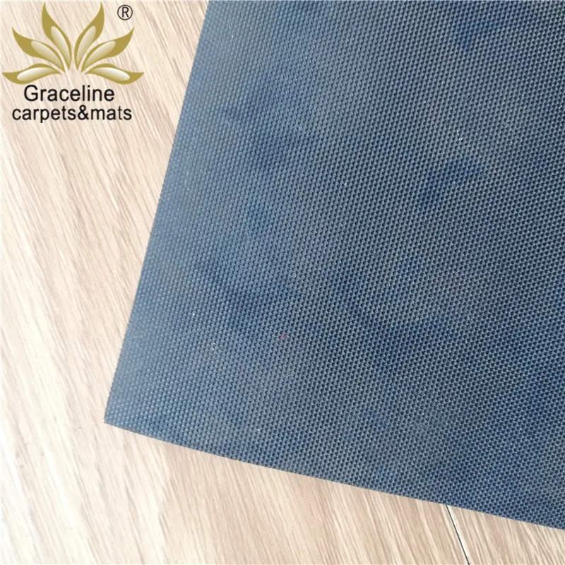 Black coin indoor outdoor floor  rubber mat in roll