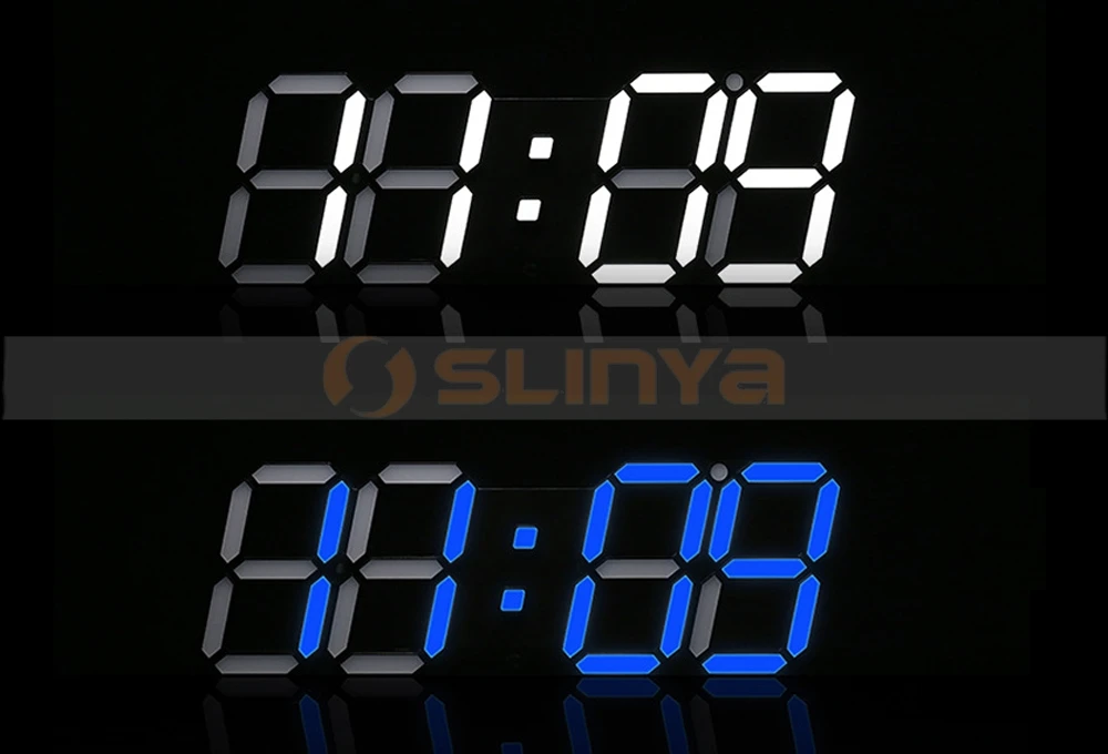 Multifunctional Wall Clock Timer LED Digital Wall Clock 12H/24H Time Display With Alarm
