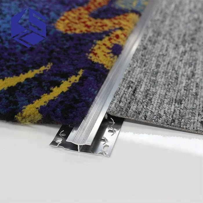 Low Price Aluminum Carpet Edge Strip Gold carpet to floor carpet trim