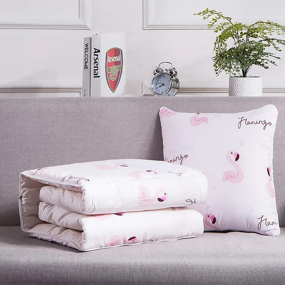 Дорожное одеяло-подушка 2 в 1, складная пастральная декоративная диванная подушка двойного назначения, покрывало для автомобиля, самолета, кондиционер, стеганая подушка