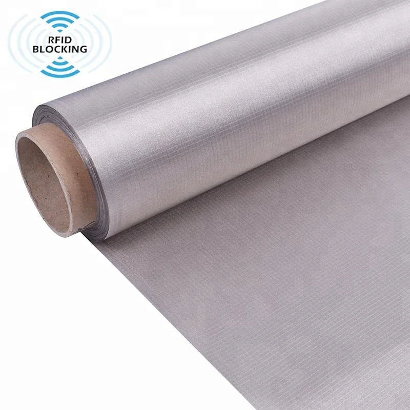 nickel copper conductive fabric RFID block fabric for wallet/bags lining