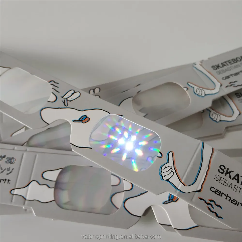 Customized Printed Paper 3D Firework Diffraction Glasses