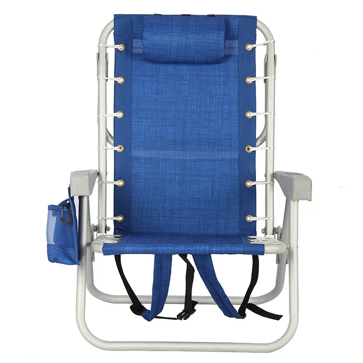 Custom Outdoor Portable Aluminum camping Backpack Metal Folding Chairs Beach