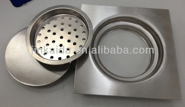 Bathroom Shower Floor Drain Trap Stainless Steel Grade 316 304 201 -150x150mm