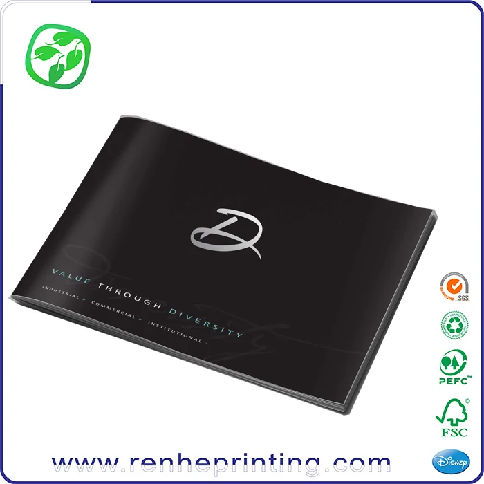 Promotion paper brochures customized design, printing brochures catalog