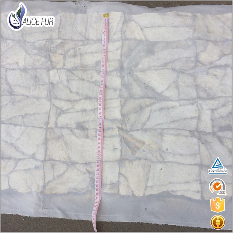 ALICEFUR Wholesale supply custom size real genuine solar fox leg fur blanket with cheap price