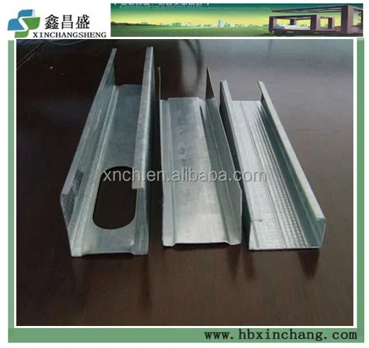 Metal stud track for drywall partition parts