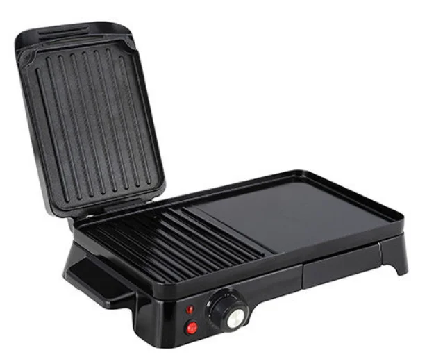 2 in 1 ceramic coated electric griddle and grill