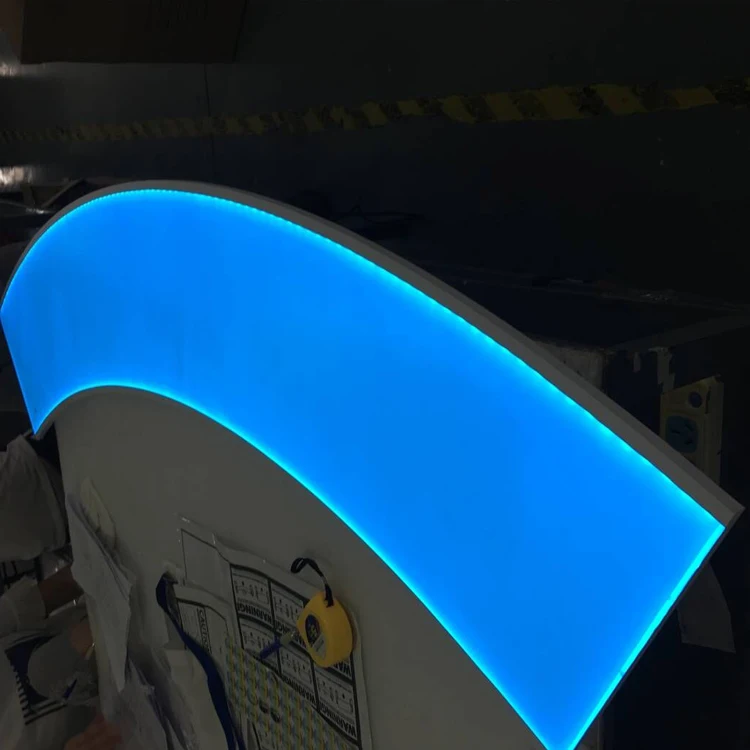 
Custom size and shape V cutting RGB White edge lit acrylic light guide plate led panel for decoration / lighting / backlight 