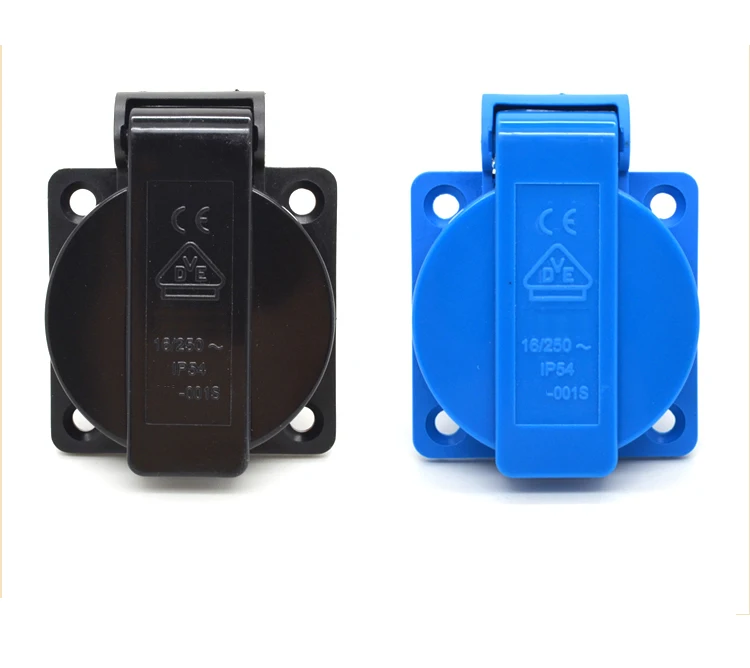 Промышленный водонепроницаемый разъем SCHUKO, 16 А, 250 В, IP44, сертификация CE