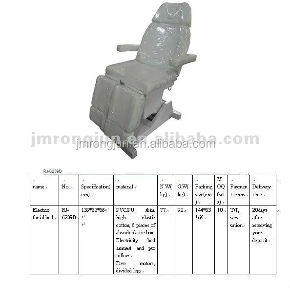 luxury 5 motors electric facial bed japanese massage bed RJ-6239B