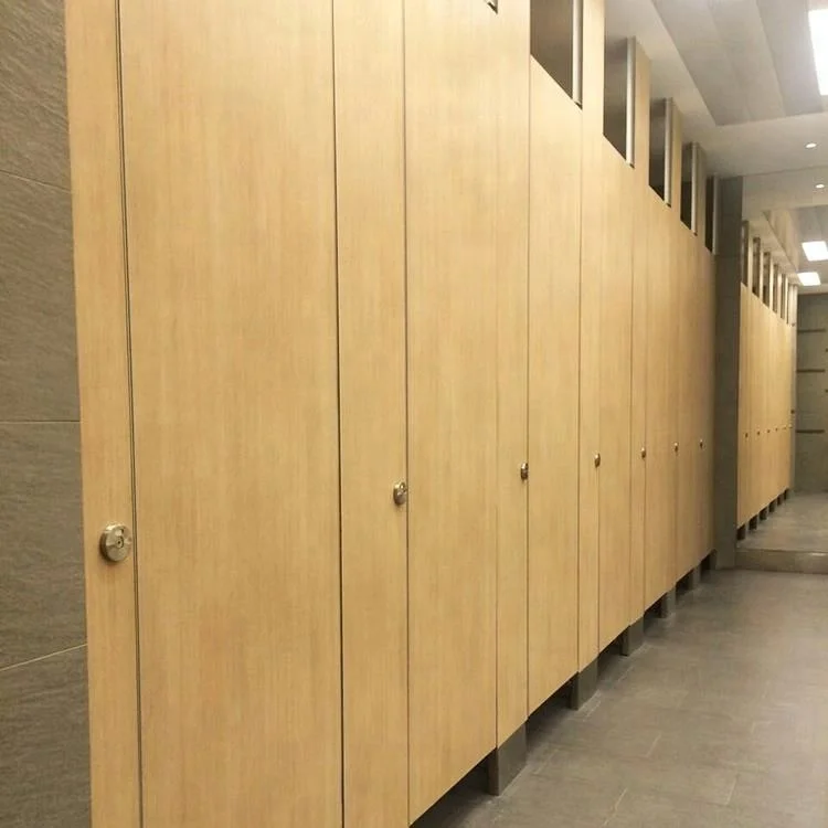 Light blue waterproof laminate shower toilet cubicle partition