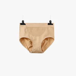 Item 534  wholesale  women middle waist pure briefs  honeycomb traceless  seamless hip up panties