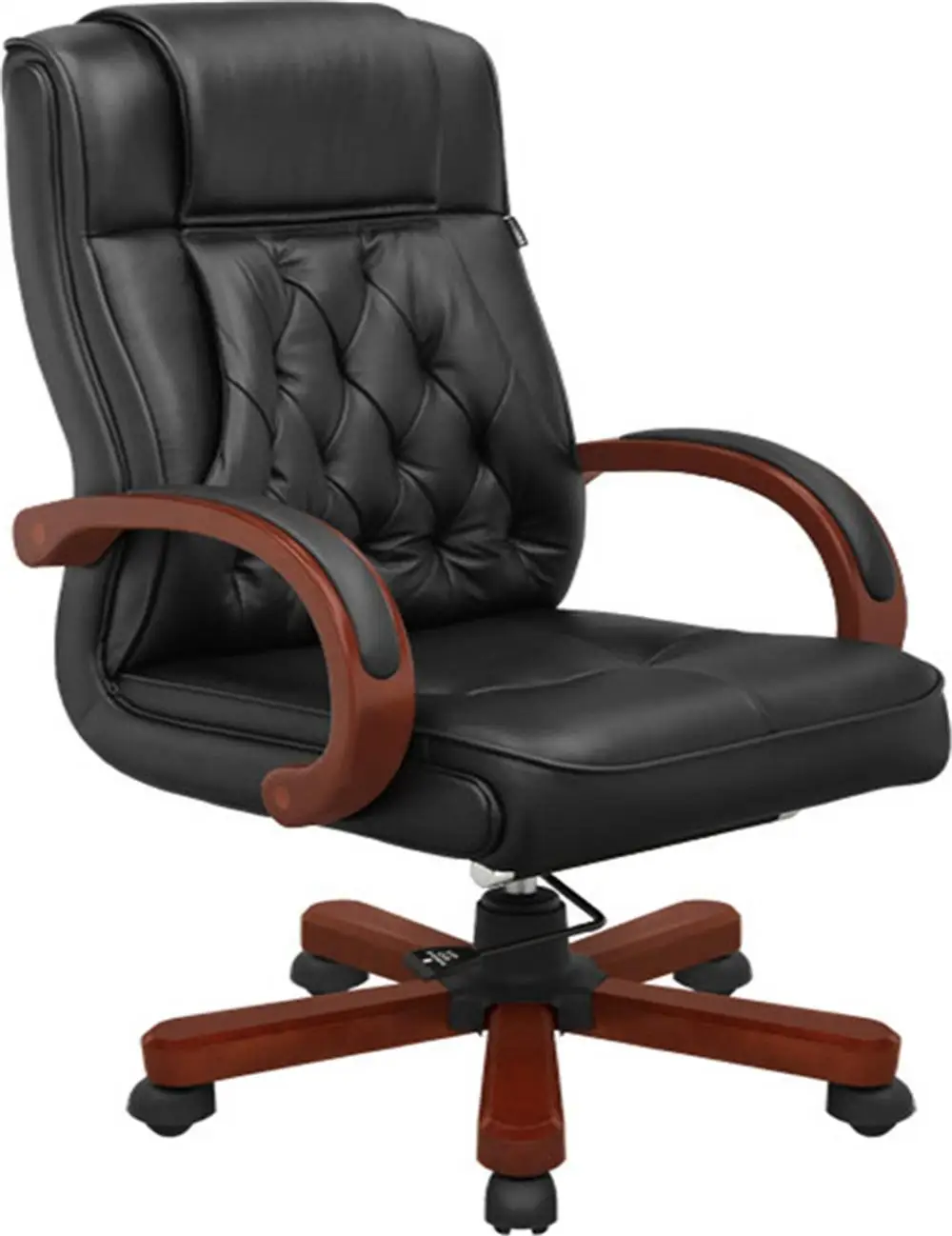 Modern ergonomic leather swivel and executive office chair