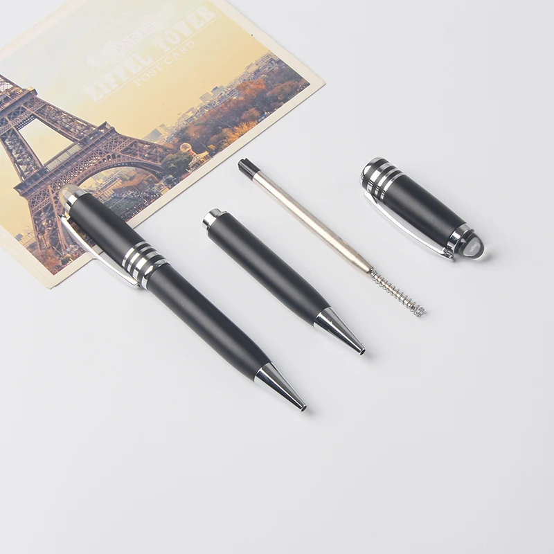 Promotional black ball pens custom pen with laser/engraved logo