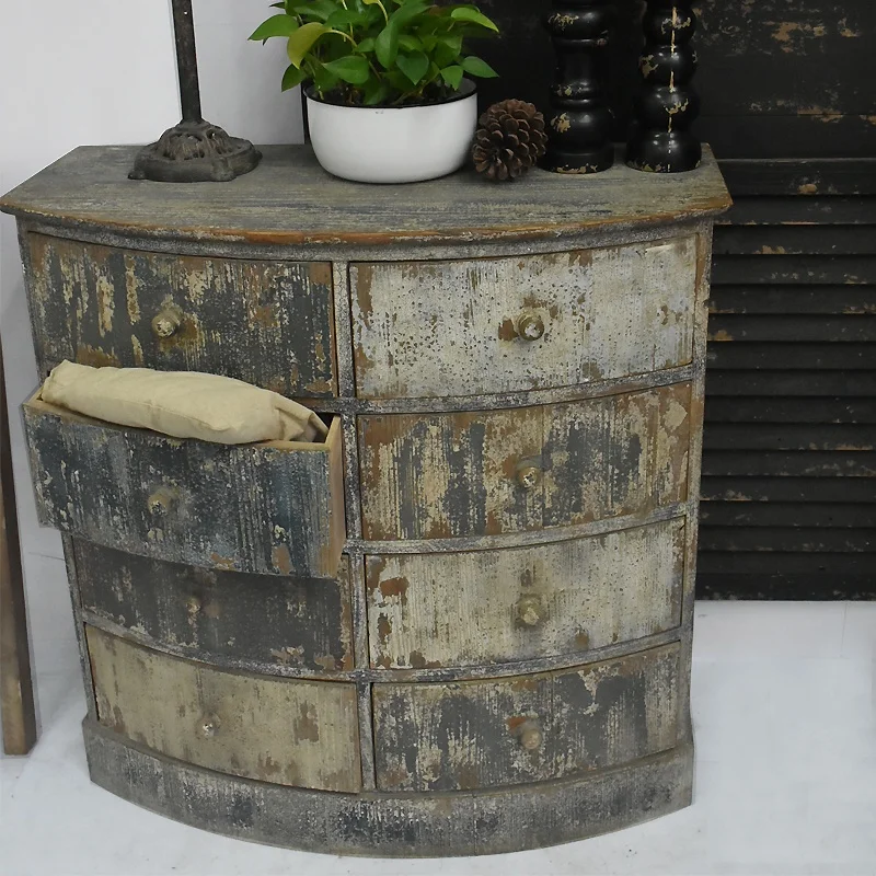 Luckywind Shabby Chic French Country Style Furniture Antique Wooden Corner Storage Cabinet for Living Room,Bedroom Decor