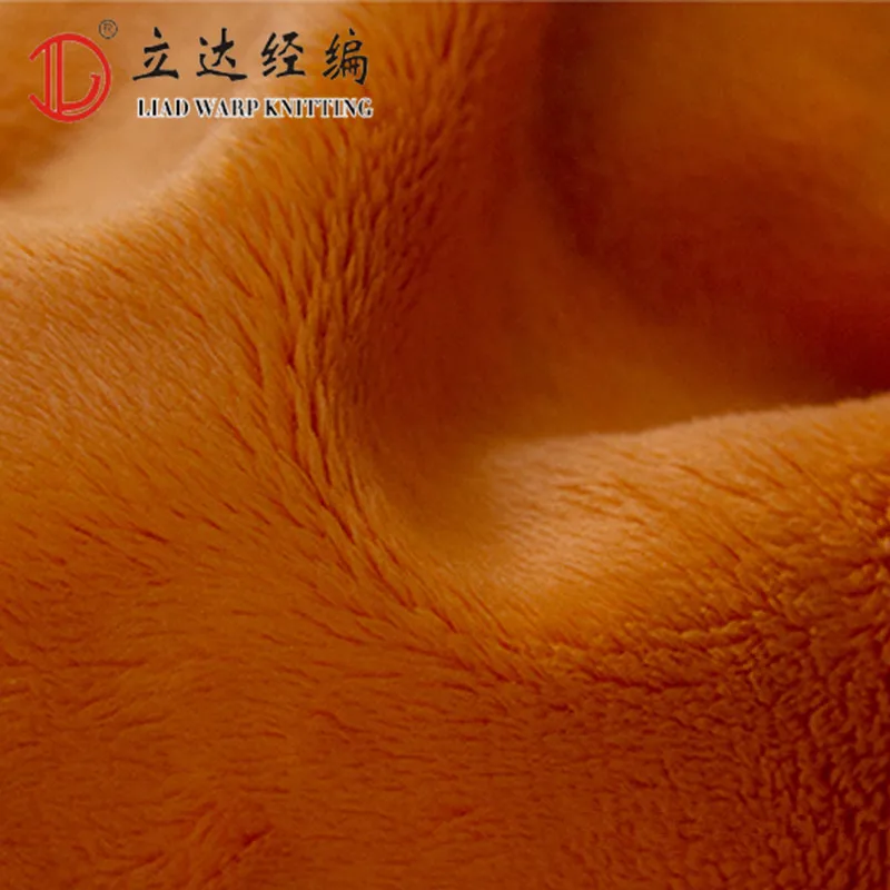 soft short faux fur fabric soft recycled polyester mesh fabric plush fabric for making soft toys