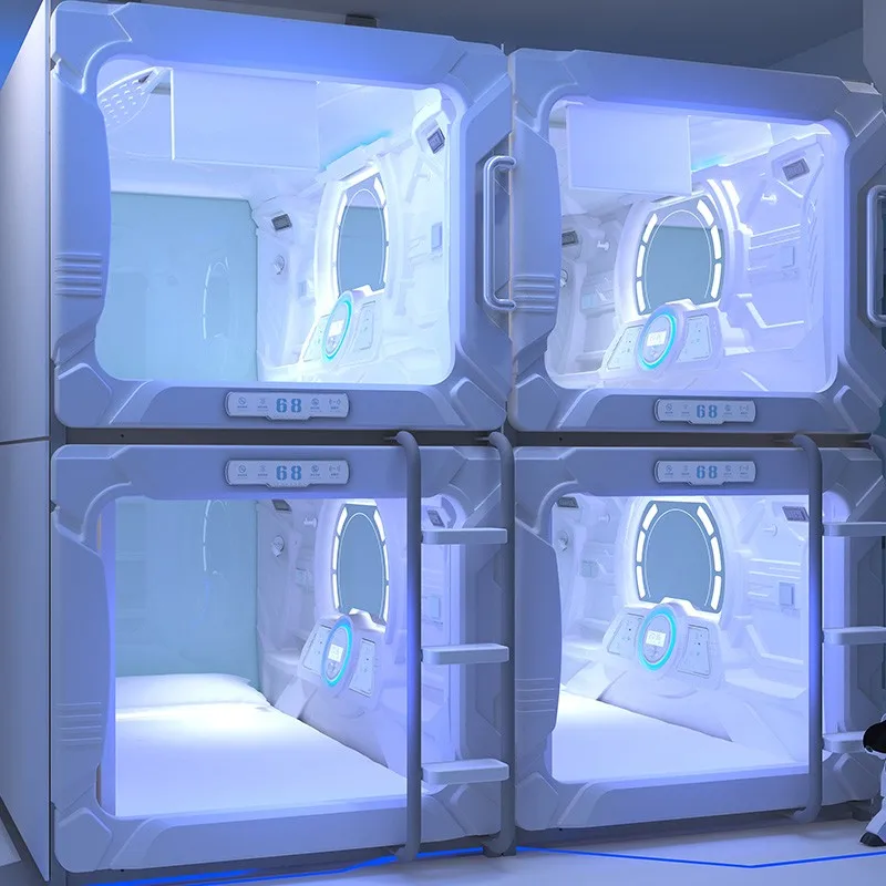 modern Japan capsule bed hostel bed sleeping box space pods bunk bed prefab mini room for airport office modular room