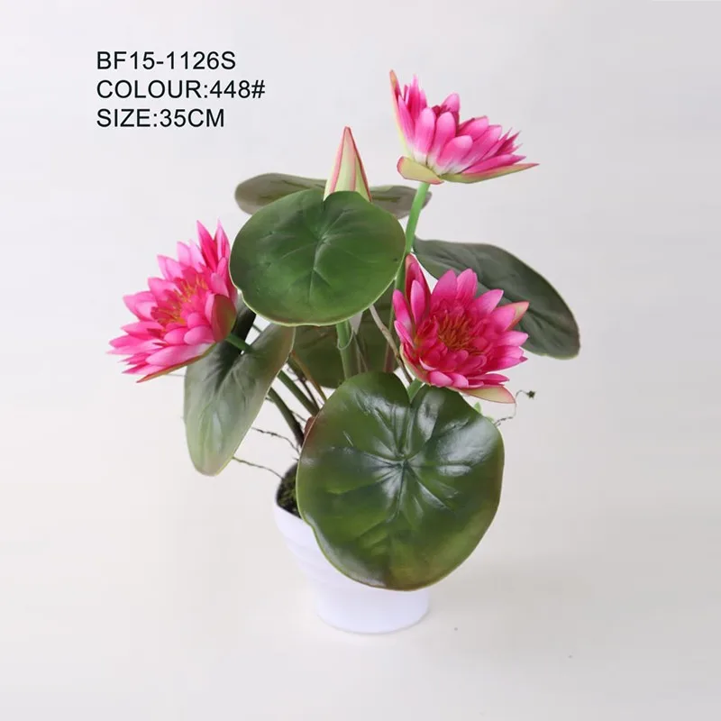 artificial flower wall Artificial Lotus High Quality Satin Fabric Artificial Lotus Flower factory in China