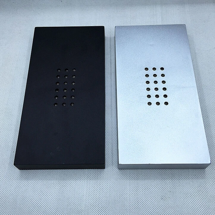 US EU powered adapter black plastic rectangle LED base for 3D crystal