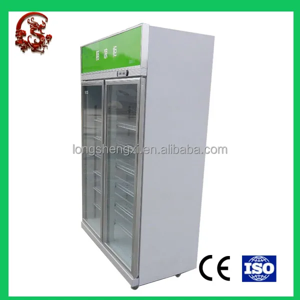 Double door humidity control pharmacy display refrigerator