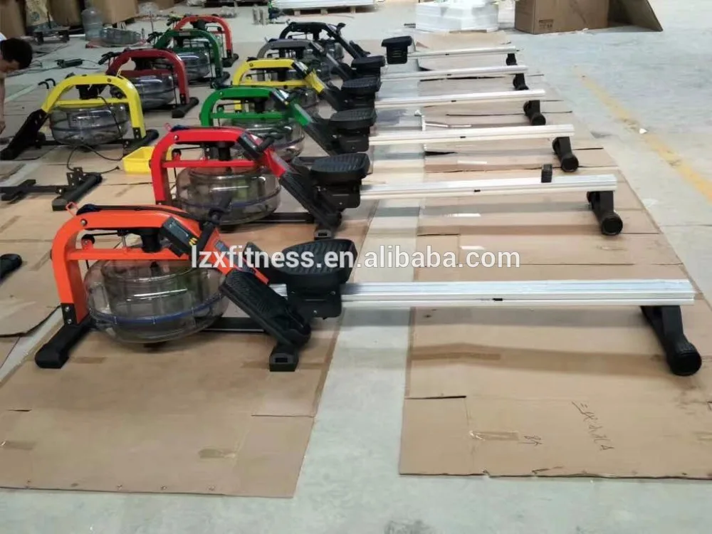 Commercial gym fitness aerobic equipment series Foldable Water Resistance Rowing Machine Steel Frame