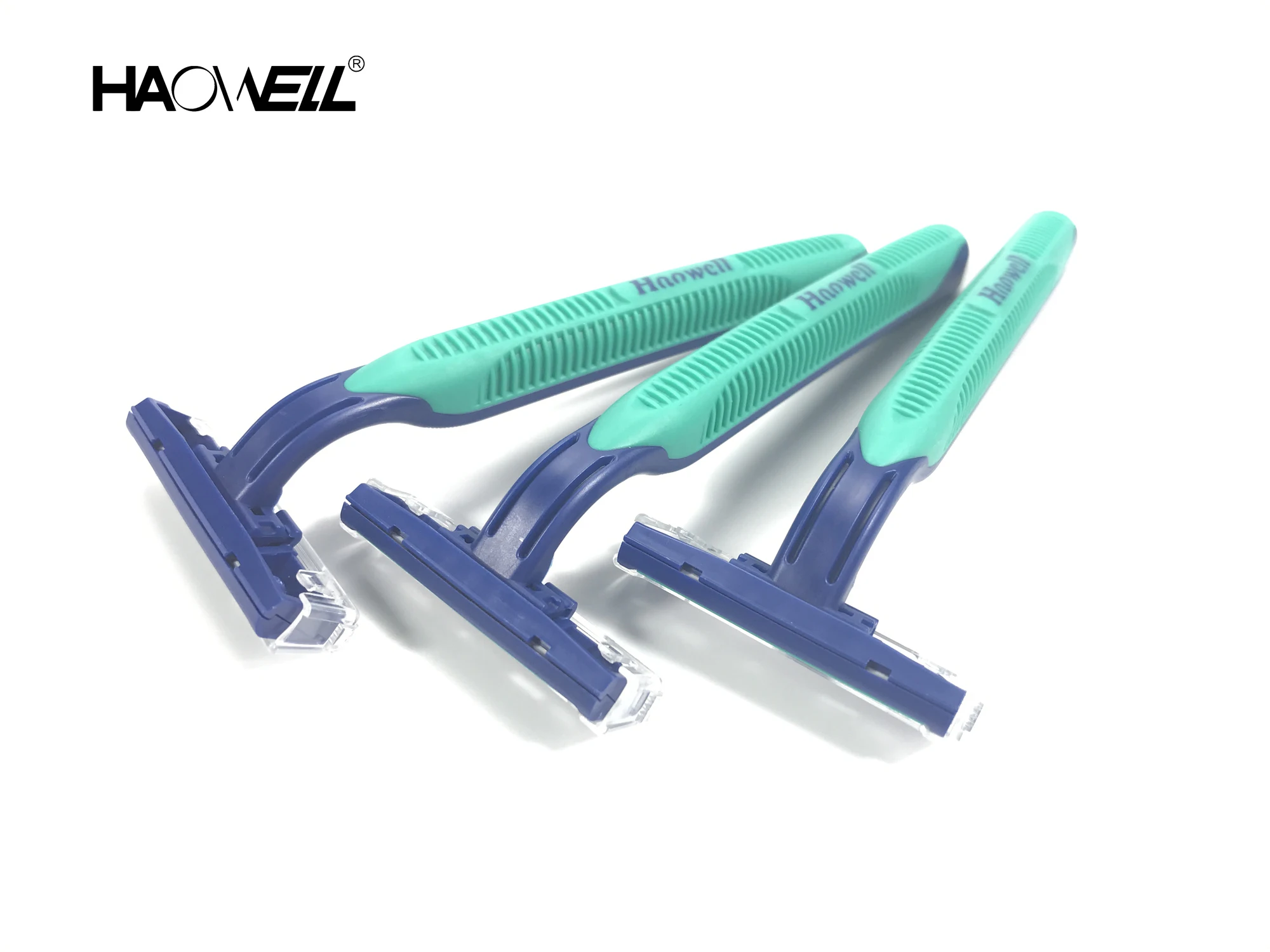 HW-B229GL Hot sale twin blade razor imported blade disposable 2 blade razors for man wet shaving