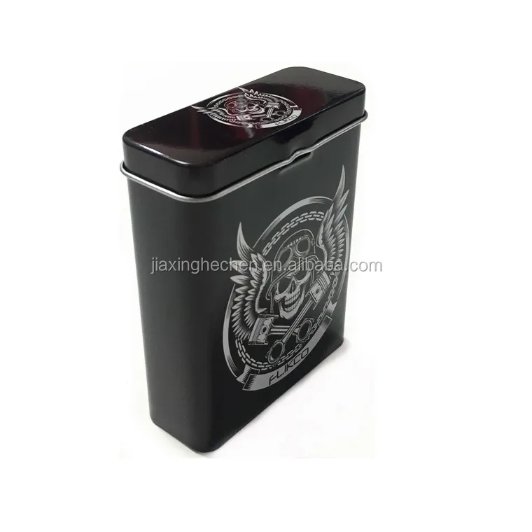 Metal tin case for cigarette tobacco storage packing tin box