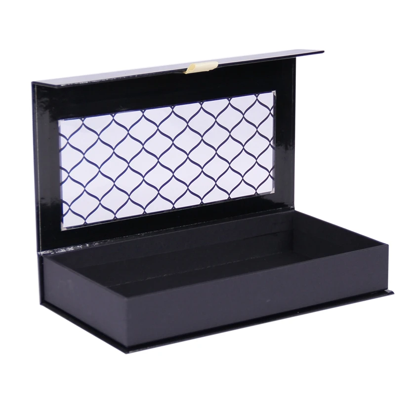 Custom black see through paper bow tie packaging gift box wholesale