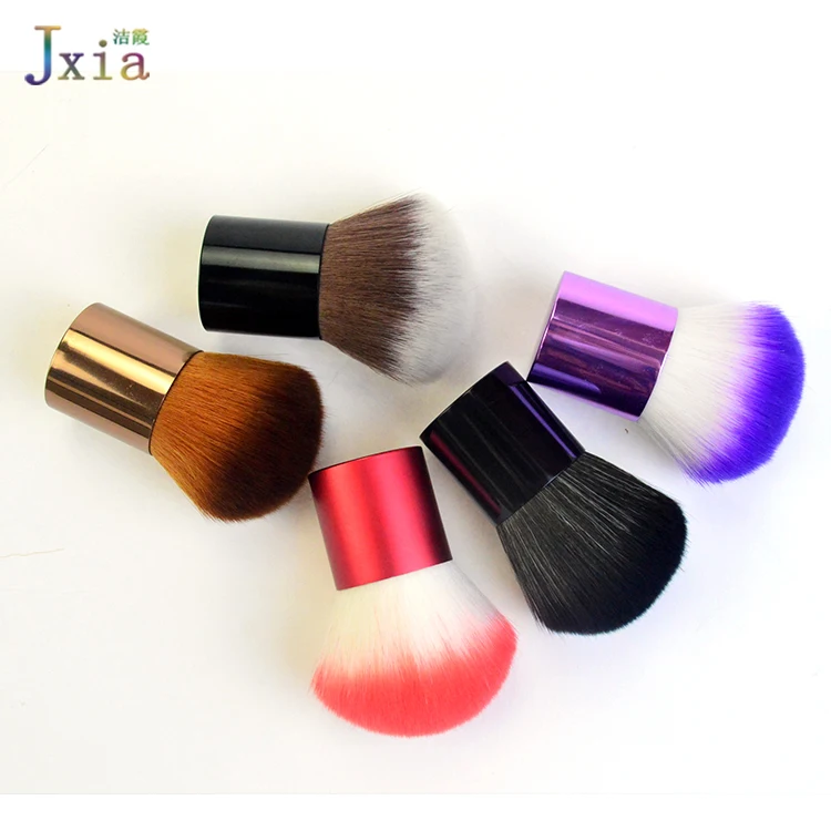 2018 Jiexia High Quality Rose Gold Kabuki Retractable Brush for Cosmetic Foundation Cream Powder Liquid