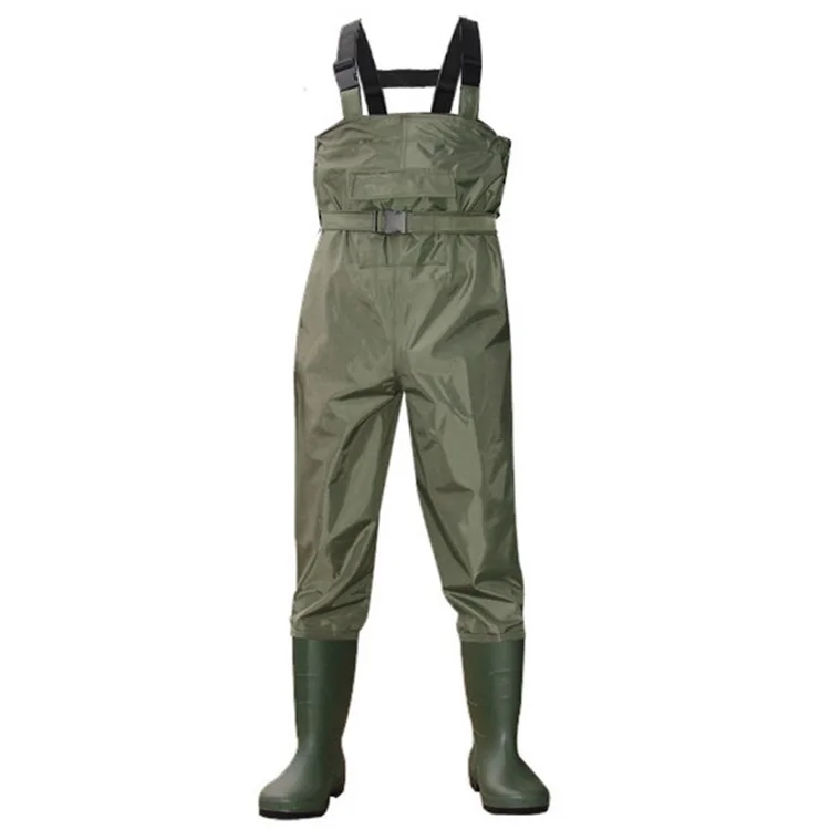 2019 Manufacturer Hot Selling 100% Waterproof Nylon For Men Chest Waders PVC Material Boots Wholesale  Fishing Waders