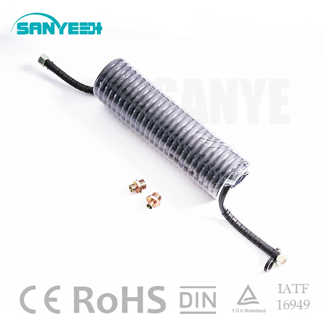 
plastic Hoses pneumatic air hose with spring jacket air hoses and brake susie coils for truck and trailers air brake coils 