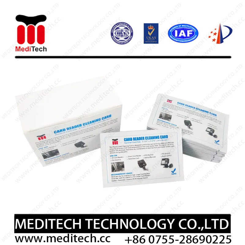 IPA Pre-saturated  CR80 Cleaning Card for Card Readers and ID Card Printers