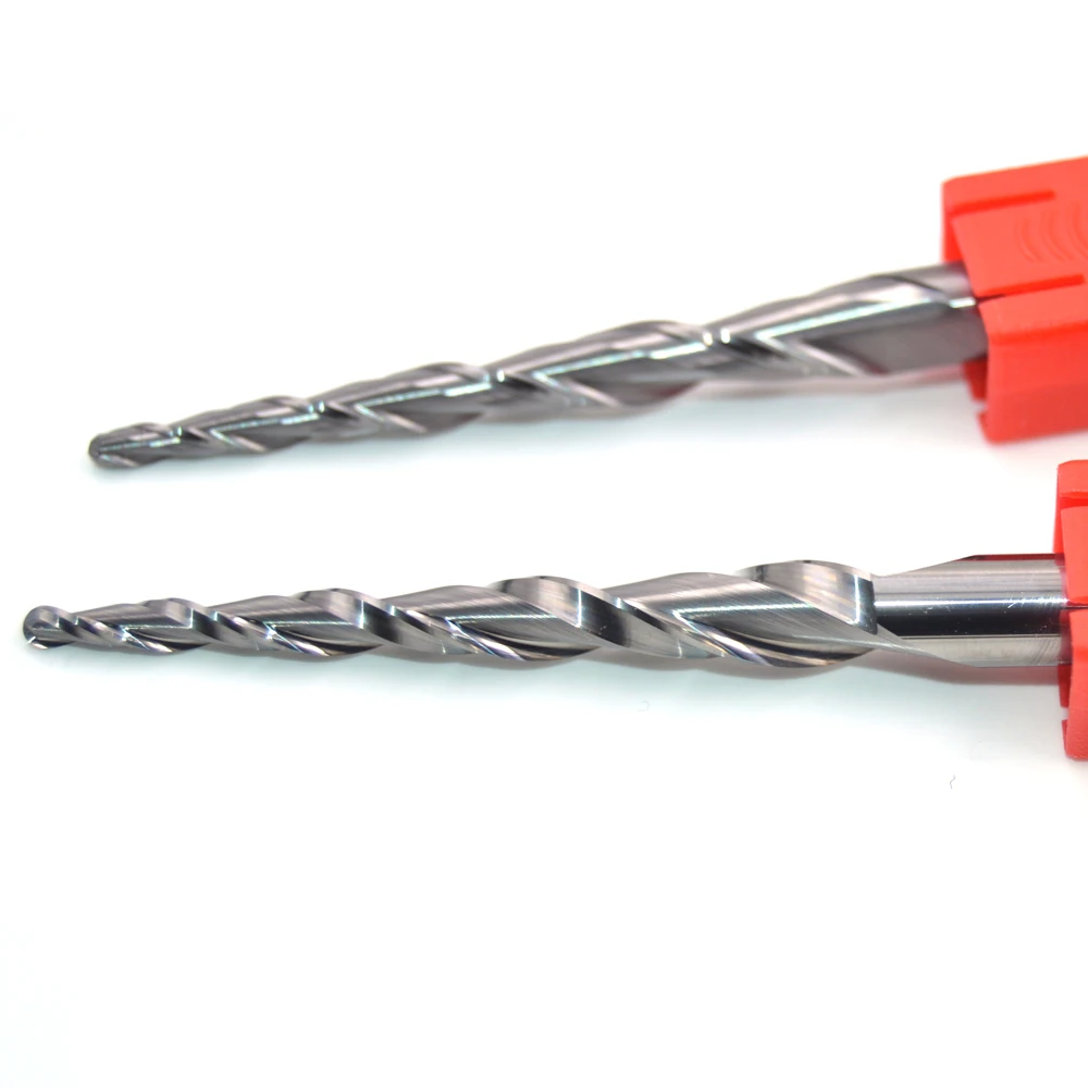 JACA R0.1 Taper Ball End Mill 3.175 Shank Diameter Cutter For Wax Carving