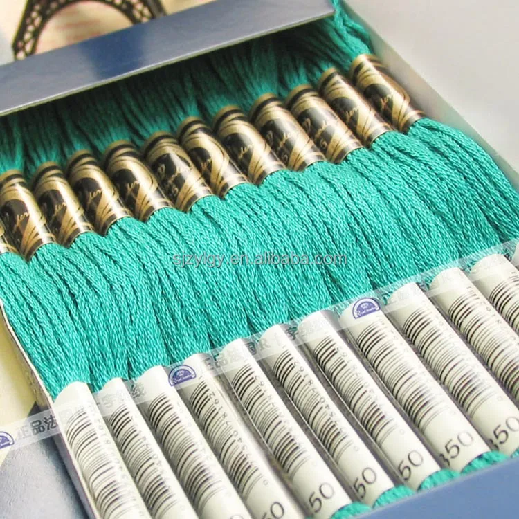 Wholesale high quality Royalbroider cross stitch thread with 100%cotton material ,Boxed sale,12pieces per box ,8meters/piece