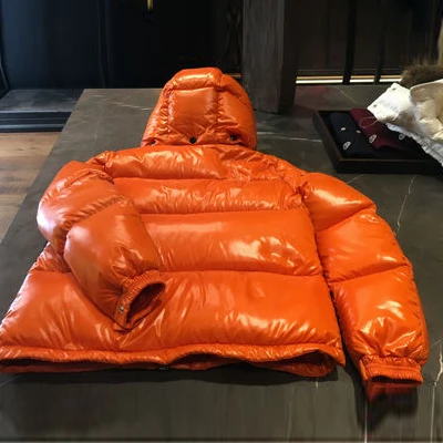 Новинка 2020, оптовая продажа, Мужская зимняя блестящая куртка на утином пуху, тканая ветрозащитная дышащая стеганая куртка с пузырьками