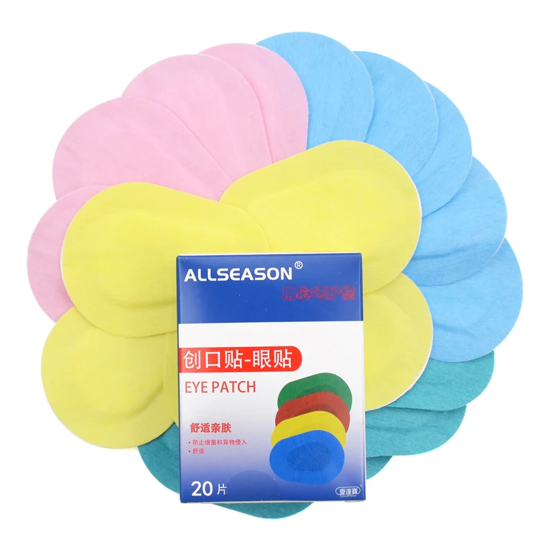 Free shipping 3 boxes Colorful Breathable non-woven  lazy eyes medical adhesive eye bandages