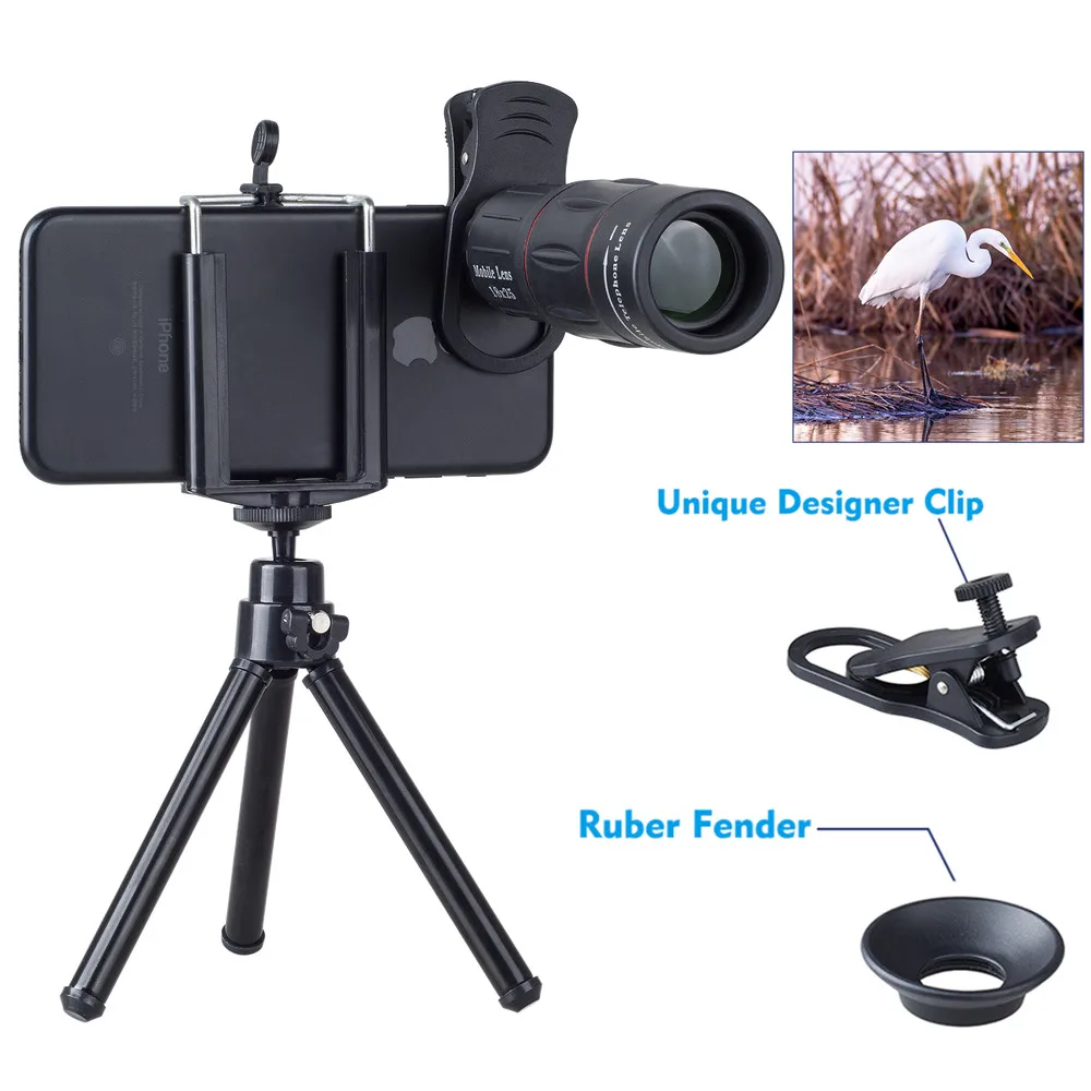 
2018 Multi-functional Wide angle lens 18X zoom mobile phone telephoto lens for all phones 