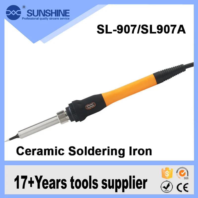 Professional Ceramic Heating Core Anti Slip Silicone Sleeve 907 Tin Soldering Irons For Sale