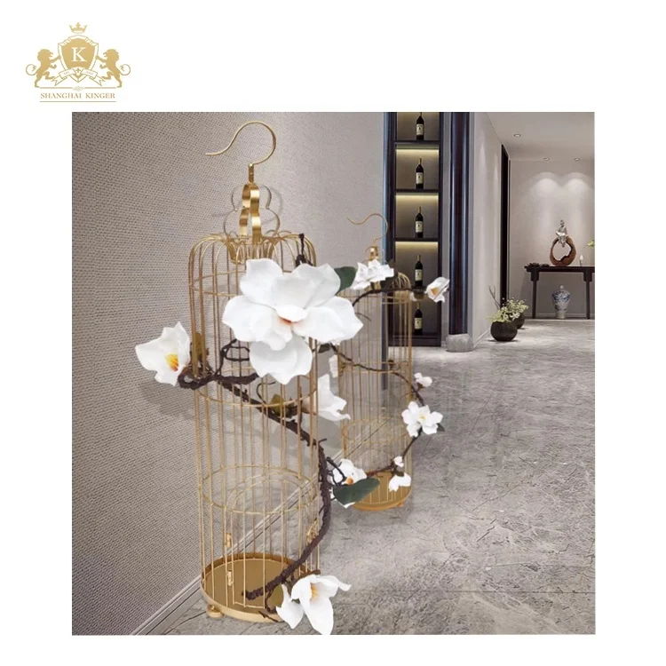 
Big Gold Metal Wedding bird cage for evert home decoration 