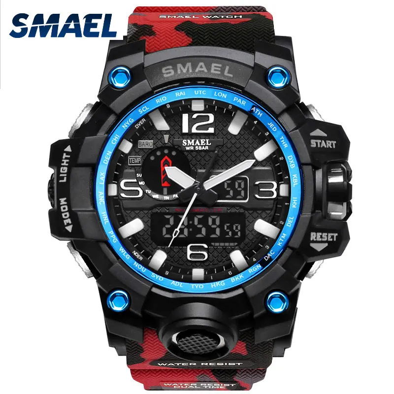 Водонепроницаемые спортивные наручные часы SMAEL 1545MC