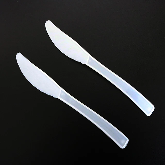 PS disposable white plastic knife